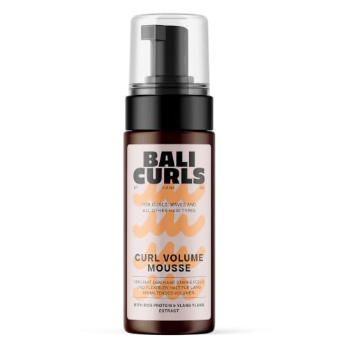 BALI CURLS Curl Volume Foam – Leichter Styling-Schaumfestiger für Locken – Luftiger Lockenschaum für voluminöses Haar – Haarschaum für extra Halt und geschmeidige Styling-Ergebnisse – 150ml