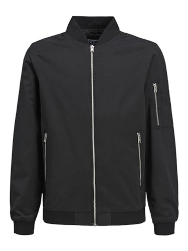 JACK & JONES Junior Jungen jjerush bomber jr Jacke, Black/, 164 EU