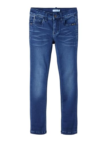 NAME IT Jungen Nkmtheo Xslim Jeans 1507-cl Noos Hose, Dark Blue Denim, 140 EU