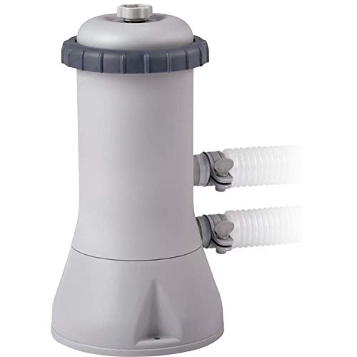 Intex 28638 – Krystal Clear Kartuschenfilterpumpe, Wasserdurchfluss 3785 l/h, Systemdurchfluss 2687 l/h, für 457 cm Easy Set Pools, 427–457 cm Rahmen, 488 x 244 cm rechteckig, Kunststoff, Grau