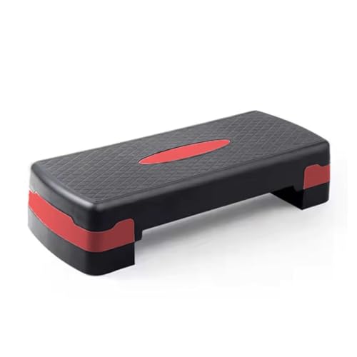 KARAN KING Fitness Stepper for Home & Gym, Cardio, Weights, Yoga, Workout – Adjustable 2 Step Level Heights (10,15 cm) – Perfect Equipment Accessory Set for Fitness Routines (Red)