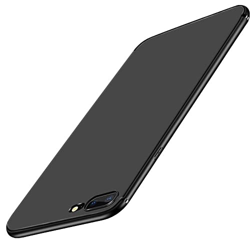 gueche Hülle für iPhone 7 Plus und iPhone 8 Plus, [Militärstandard] Stoßfest [Kameraschutz] Handyhülle, Rückseite Anti-Fingerabdruck Schutzhülle Case, Schwarz