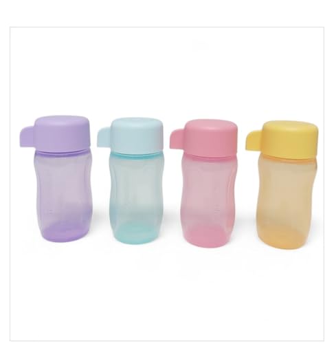 Tupperware To Go Eco 90ml Mini Trinkflasche mit Drehverschluss Vitamin Shot Ecoeasy 4er Eco 90ml bunt lila orange türkis lachs Set