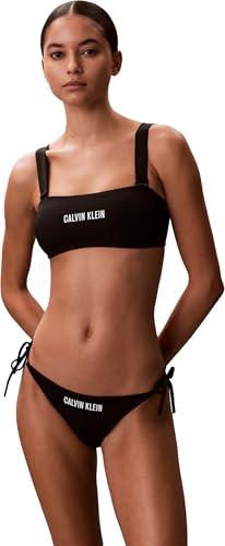 Calvin Klein Damen Bandeau W Straps Lv00q61223 Badeoberteil, Black (Black), L