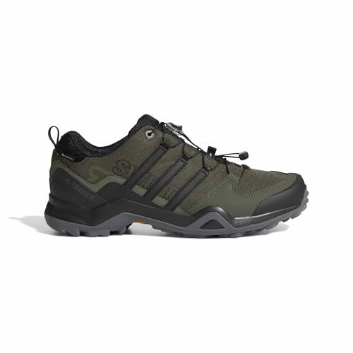 adidas Herren Terrex Swift R2 Gore-TEX Hiking Shoes, Night Cargo/Core Black/Base Green, 44 2/3 EU