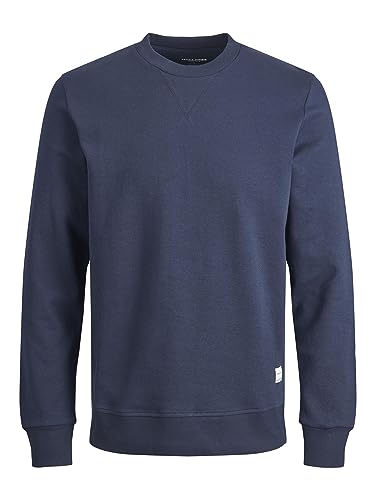 JACK & JONES Herren Jjebasic Crew Neck Noos Sweatshirt, Marineblau Blazer, L EU