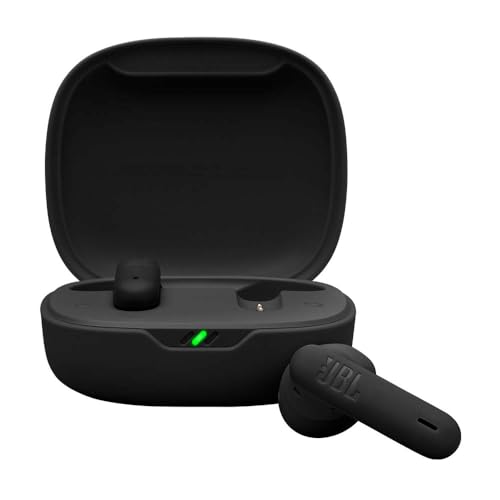 JBL Wave Flex 2, Kabellose Bluetooth-In-Ear-Kopfhörer mit 40 h Wiedergabezeit, JBL Pure Bass Sound, Smart-Ambient-Technologie, IP54 wasser - und staubgeschützt, Multipoint-Verbindung, Schwarz