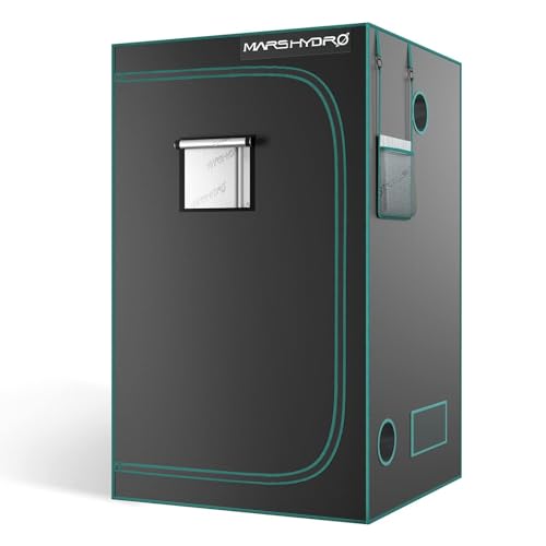 MARS HYDRO Growzelt 120x120x200cm,Indoor Grow Tent Reflektierende Mylar Zuchtzelte Hydrokultur,abnehmbaren Boden Tablett,für Pflanzen wachsen Raum
