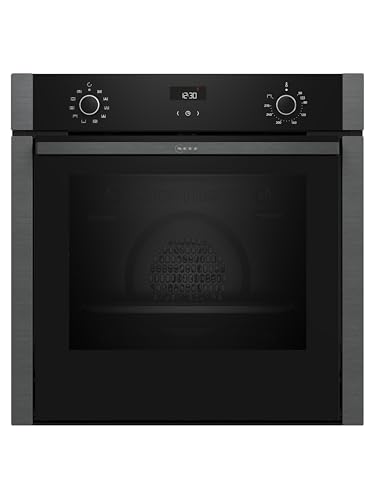 NEFF B3ACE2AG3, N50, Backofen, 60 x 60 cm, Made in Germany, LCD-Display, Versenkbare Tür, CircoTherm, 7 Beheizungsarten, Easy Clean, Kindersicherung, Schnellaufheizung, Graphite-Grey