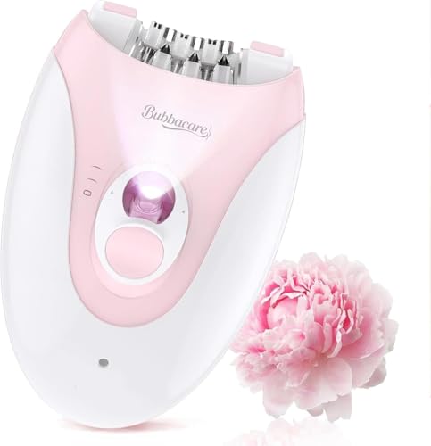Epilierer für Frauen, Kabelloser Gesichtsepilierer mit LED-Licht, Schmerzloser Haarentferner für Gesicht, Körper, Achsel, Beine & Bikinizone 2 Ersatzköpfe