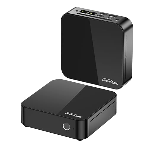 DreamQuest Mini PC Windows 11 Pro N95 der 12.Generation (bis zu 3,4 GHz) 16GB RAM+512GB SSD,Micro Desktop Computer voll funktionsfähiger Type C/HDMI+DP/USB 3.2/WiFi 5/BT5.0/Gigabit Ethernet