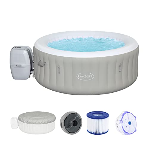 Bestway LAY-Z-SPA Tahiti Airjet Whirlpool, 180 x 66 cm, 2-4 Personen, rund, hellgrau