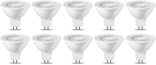 Amazon Basics LED-Leuchtmittel, GU5.3-/MR16-Spots, 4.5 W (entspricht 35-W-Glühbirne), Warmweiß, nicht dimmbar, 10Stück