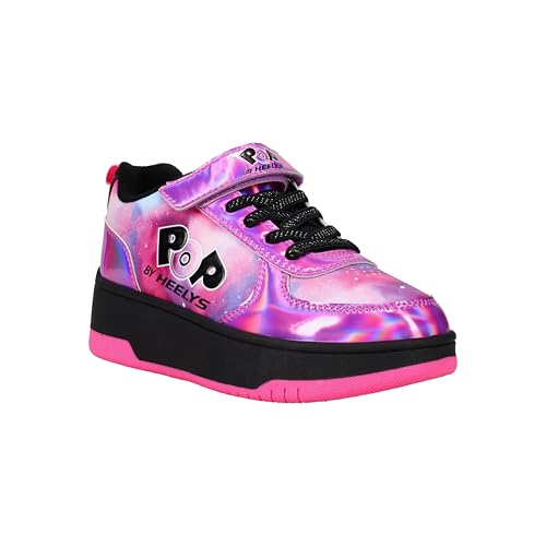 Heelys Mädchen-Schuhe mit Rollabsatz, Neonrosa/Schwarz, 13 Little Kid