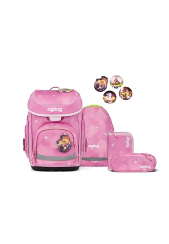 ergobag Schulranzen-Set cubo Set WolkenzauBär - Pink
