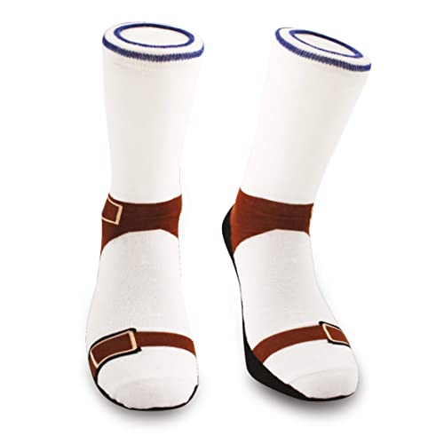 Winkee - Sandalen Socken Größe 41-45 I Coole Socken zum Verschenken I Lustige Socken für Männer & Frauen I Socks mit Motiv I Socks in Sandalen Motiv I Geschenk für Partys und Festival