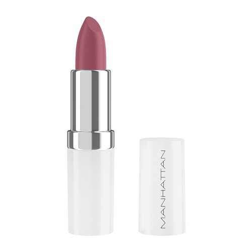 Manhattan Lasting Perfection Satin Lipstick 150 Rosewood Rose, Lippenstift für intensive, langanhaltende Farbe und feuchtigkeitsspendende Pflege