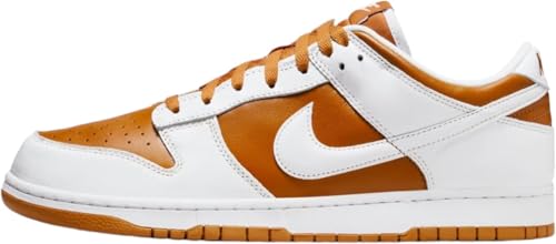 Nike FQ6965-700 Nike Dunk Low Herren Phantom/LT British TAN-Black-FIRE RED EU 38.5