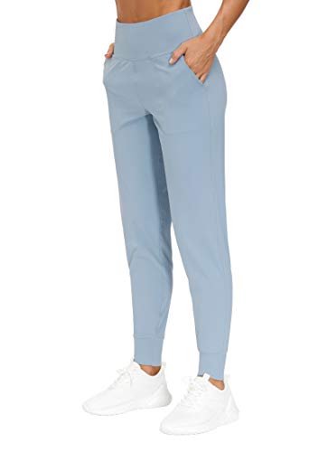 THE GYM PEOPLE Jogginghose Damen Sporthose Lang Yoga Hosen Leichte Sportleggings High Waist Freizeithose für Fitness, Wandern, Laufen/Denim Blau/M