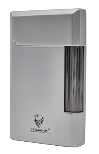 GERMANUS Feuerzeug, Vollmetall, Silber, Das Robuste
