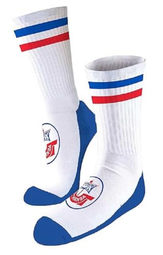 F.C. Hansa Rostock Sportsocken - Stripes - blau-Weiss-rot 2er Set Socken FCH - Größe 35-38