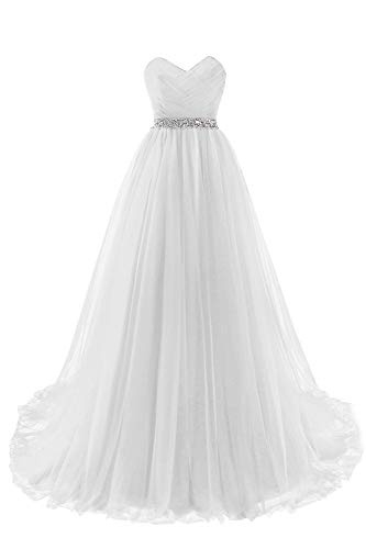 Misshow Elegantes Langes Vintage-Ballkleid mit Ausgeschnittenen Schultern und Pailletten Schickes Langes Abendkleid für Damen, weiß, 32