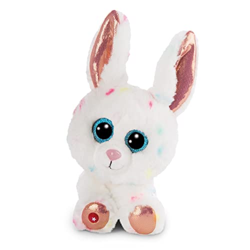NICI Glubschis: Das Original – Glubschis Hase Spotties 15cm –Kuscheltier Hase mit großen Augen – Flauschiges Plüschtier mit großen Glitzeraugen – Schmusetier für Kuscheltierliebhaber