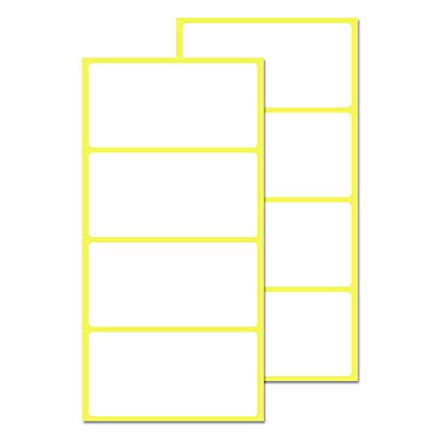 200 Stück, 100 x 50 mm, Aufkleber Etiketten Selbstklebend Klebeetiketten zum Beschriften - Weiß