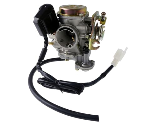 2EXTREME Vergaser mit E-Choke für 50ccm GY6 4 Takt Roller, Ersatzteile für Kymco Agility RS DJ, Baotian BT49QT, Rex, Explorer, Peugeot Kisbee, Znen, 139QMB 139QMA
