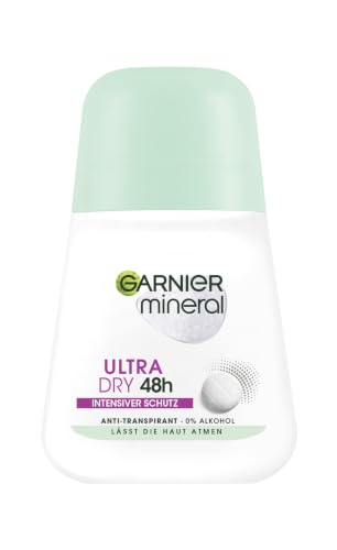 Garnier Anti-Transpirant, Intensiver Schutz vor Körpergeruch & Achselnässe, Bis zu 48 Stunden Wirkung, Mineral UltraDry, 1 x 50 ml
