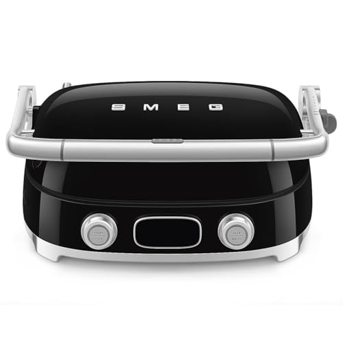 Smeg, MGF01BLEU, Elektrischer 3-in-1-Multifunktionsgrill, Schwarz