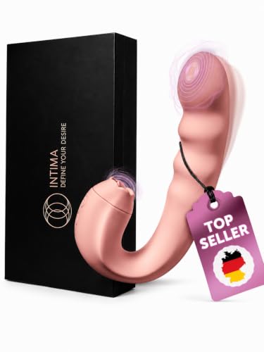 INTIMA 3- in 1 Vibrator mit Leckfunktion | G-Punkt & Klitoris Stimulation für Frauen | Rotierend | Vibratorensets für Paare extrem | Sex Toyset für Woman