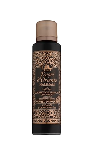 Tesori d'Oriente Parfum Deodorant Hammam | 150 ml | aromatisches Deo-Spray | Argan-Öl und Orangenblüte | Duft zum Träumen | 24 h Schutz | Wellness-Ritual für Körper & Sinne