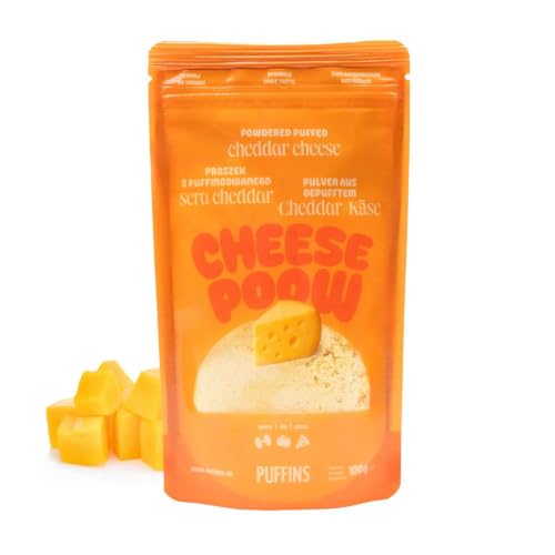 Puffins Cheddar Käsepulver 100 g 100% Käse Keto Würzpulver Natürlich