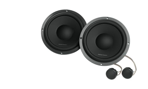 Harman Kardon Flow 601CFS Komponenten Lautsprecher Auto 16mm (6,5 Zoll): Car HiFi Lautsprecher mit 120W RMS und 360W Peak, Premium Audio Upgrade Boxen Set - 2 Tieftöner + 2 Hochtöner