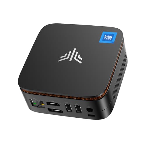 NiPoGi Essenx E1 Mini PC Ιntel 12th Gen Alder Lake N95(3,4GHz) 8GB DDR4+256GB M.2 SSD,Mini Computer mit 4K@60Hz UHD Dual Display HDMI 2.0 + DP1.4/WiFi 5/BT4.2/RJ45,Micro PC für Büro Schule Heimkino
