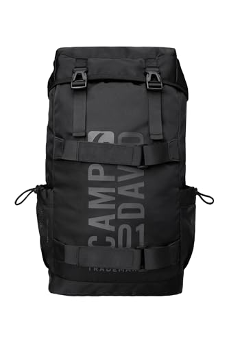 Camp David Herren Rucksack mit Logo Design Black