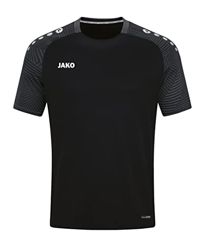 JAKO Herren T-Shirt Performance, Schwarz/Anthra Light, L
