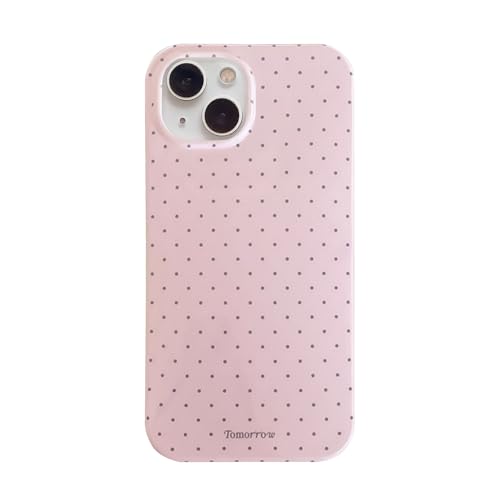 Reownest Handyhülle für iPhone 13/iPhone 14 Polka Dot Hülle, Cute Mode Wellenpunkt Muster Aesthetic Design Case für Frauen Mädchen, Weiche TPU Cover Ultra Dünne Silikon Stoßfest Schutzhülle-Rosa