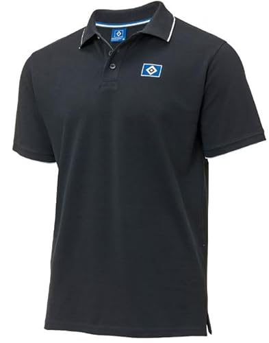 Hamburg SV HSV Poloshirt Shirt ** Logo schwarz ** (DE/NL/SE/PL, Alphanumerisch, XL, Regular, Regular, Schwarz)