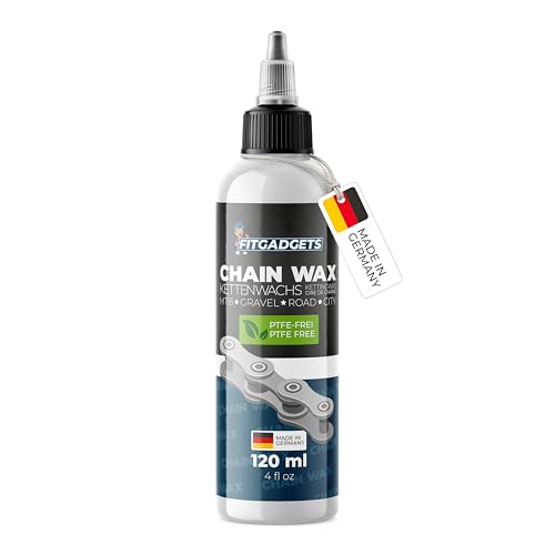OH3 Fitgadgets Fahrrad Kettenwachs 120 ml, PTFE-frei | Wachs-Schmiermittel für Fahrradketten, für E-Bike, Gravelbike, MTB & Rennrad, reduziert Reibung & Verschleiß, Made in Germany