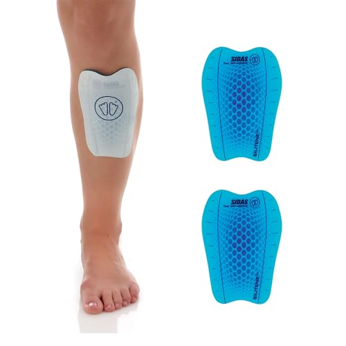 SIDAS Shin Protectors, Paar Gel-Schienbeinschoner, Schienbeinschutz zum Skifahren, Linderung von Schienbeinschmerzen durch Skischuhe, waschbar und wiederverwendbar, Blue