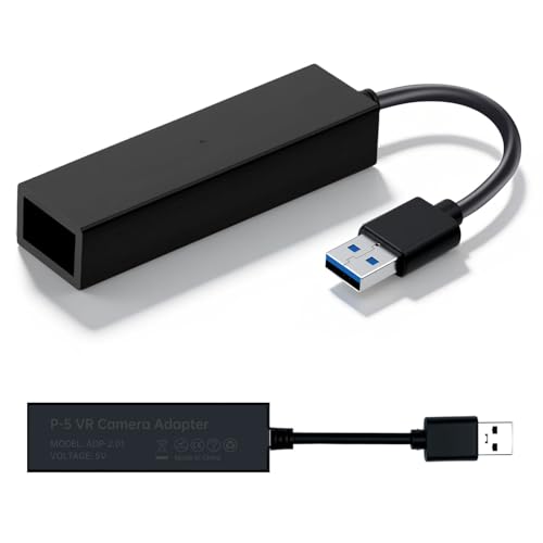 Tolesum VR Kamera Adapter für PS5/PS5 Pro/P S5 Slim PSVR, PS VR Konverter Kabel Kompatibel mit PS5 Konsole, USB 3.0 PS4 Kamera für P S 5 Konsole VR Spiele Zubehör