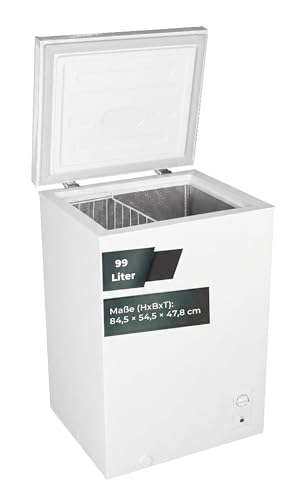 YUNA FROSTER 100 D Gefriertruhe | DUAL Modus | mit Drahtkorb | Kühlen und Gefrieren | 4 Sterne Gefrierfach (weiß)