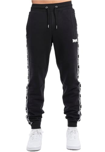Lonsdale Herren Jogginghose schmale Passform TENSTON, Black/White, XXL, 117563