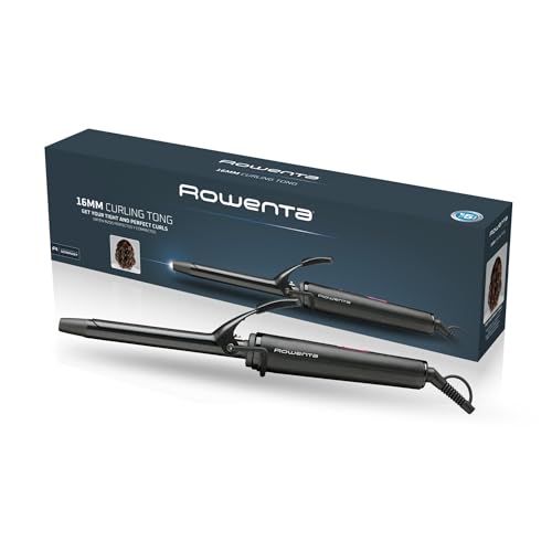 Rowenta Lockenstab, 16 mm, feste und üppige Locken voller Dynamik, Keramikbeschichtung, sanfte Wärme, kühle Spitze, 360°-Drehkabel für Bewegungsfreiheit, sicherer Gebrauch, schwarz/pink, CF2119