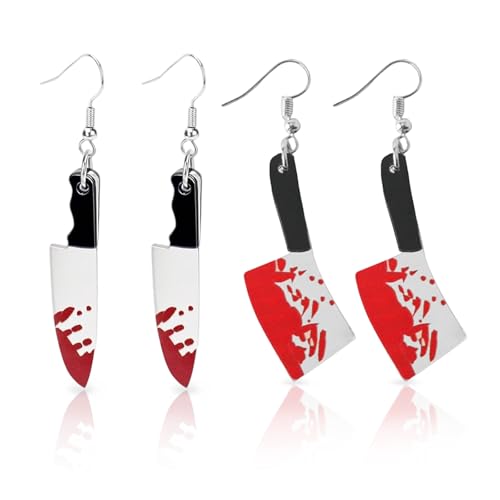 HOPCNF Halloween Ohrringe Damen,2 Stück Halloween Schmuck,Hallowee Geschenke für Mädchen und Frauen