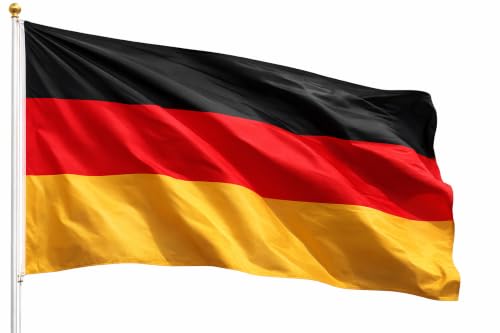 Deutschland Flagge - WM 2026 Fahne - Fanartikel - strapahrzierfähiges Polyester & Metallösen - Weltmeisterschaft (Deutschland 90x150 cm)