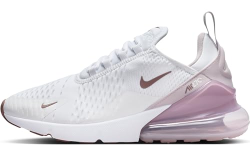 Nike Damen Air Max 270 Damenschuh Sneaker, White/Platinum Violet-Smokey Mauve-Black, 38.5 EU
