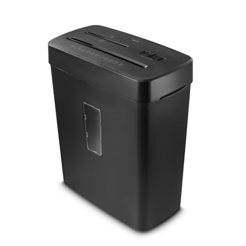 Hama Aktenvernichter P5 T2 E2 O1 (Papierschredder mit Sicherheitsstufe, DSGVO konform, Einzug für CDs/DVDs/Blu Rays/Plastikkarten, Mikroschnitt, tackerklammerfest, mit. 13l Papierkorb)